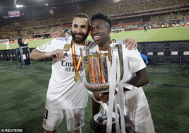Benzema and Vinicius formed a formidable partnership before the Frenchman left for Saudi Arabia
