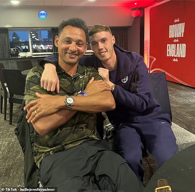 Cole Palmer celebrates his first England goal with proud dad Jermaine – who even pulled out the Chelsea star’s trademark celebration after his penalty against Bosnia and Herzegovina