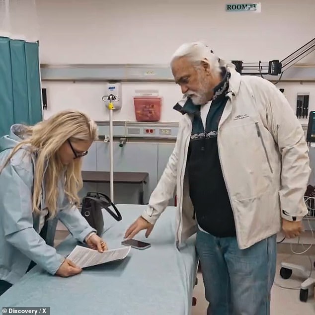 The latest preview for the series' 20th season, which returns next Tuesday, begins with the 67-year-old crab fisherman being told by his doctor that he has prostate cancer, which must be 
