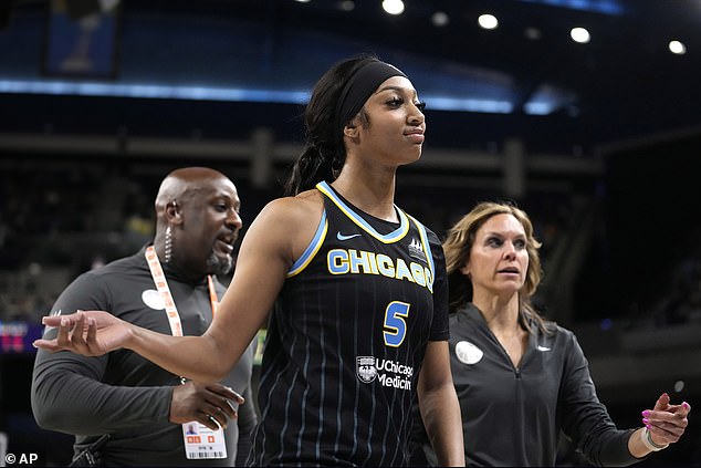 Angel Reese is EJECTED from Chicago Sky’s game against New York Liberty… one day after saying she’ll continue to be the WNBA’s ‘bad guy’