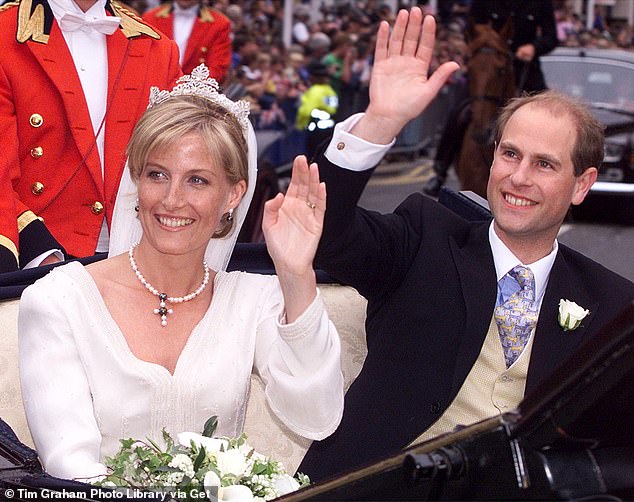 Following the ceremony, the newlyweds rode in a horse-drawn carriage to their reception at St George's Hall at Windsor Castle, where they enjoyed a buffet-style dinner with their guests.