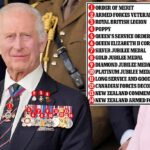 King Charles wears ten medals and the illustrious Order of Merit as he tearfully listens to D-Day veterans’ recollections at 80th anniversary event in Portsmouth