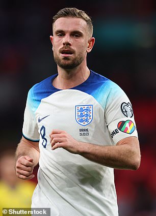Jordan Henderson (pictured) was also not selected in the provisional squad
