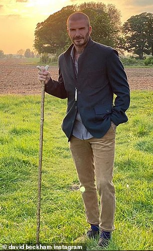 Some of the King's clothes are older than David. His John Partridge wax jackets have patches on the patches. Above: David in his country idyll