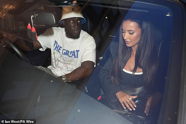 The pair looked in good spirits as they were taken home by Stormzy