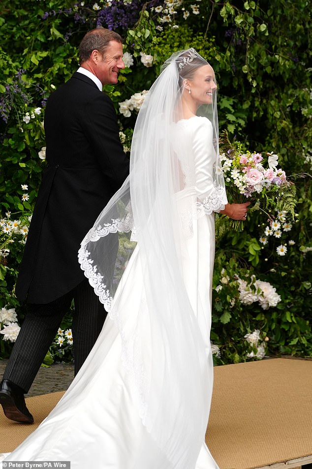 Olivia's bouquet was made of flowers picked from the gardens of the duke's family home, Eaton Hall