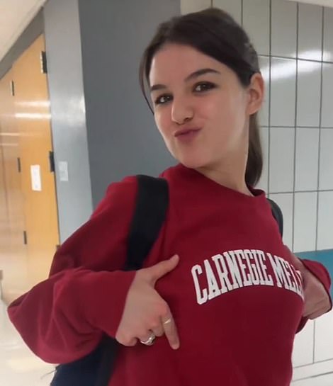 Cruise showed off her Tartan pride in a TikTok video revealing her college of choice, Carnegie Mellon University