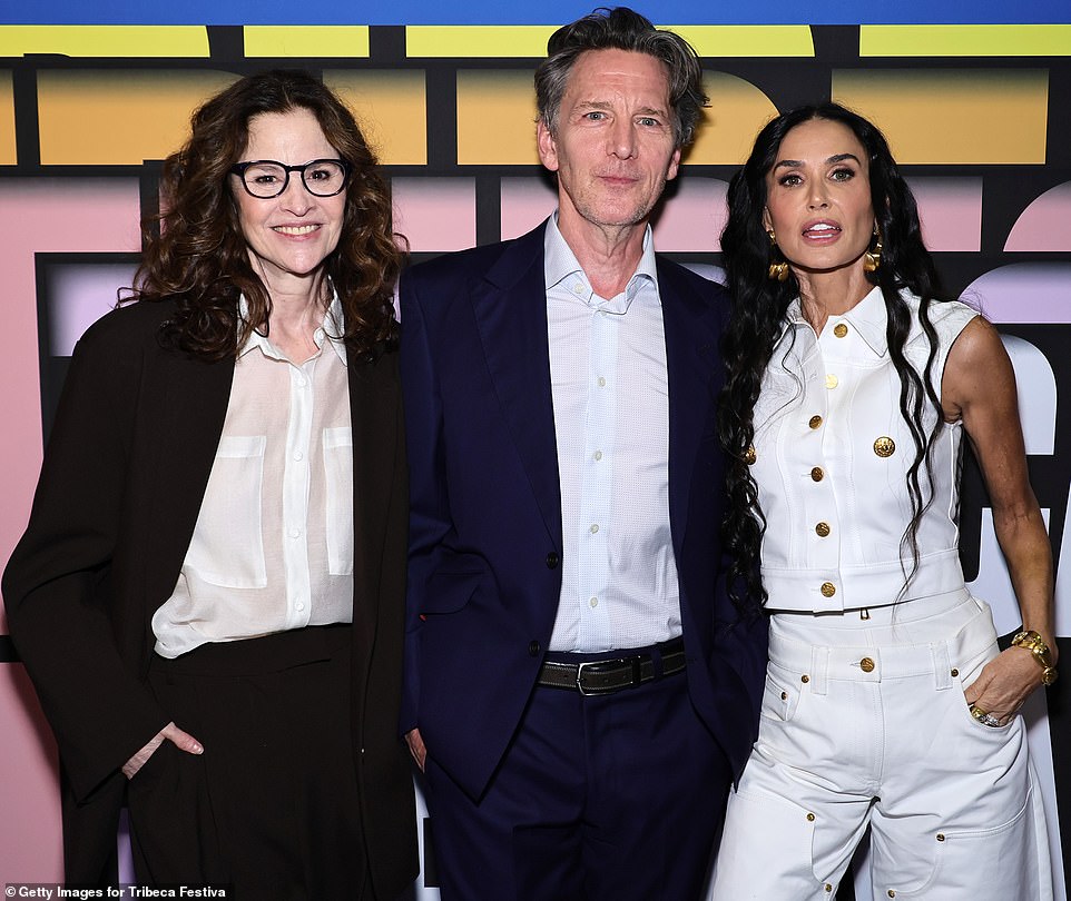 Andrew, Demi and Ellie - who is now 61 - enjoyed a get-together at the Tribeca Film Festival premiere of their documentary Brats on Friday, 39 years after they last worked together on St. Elmo's Fire.