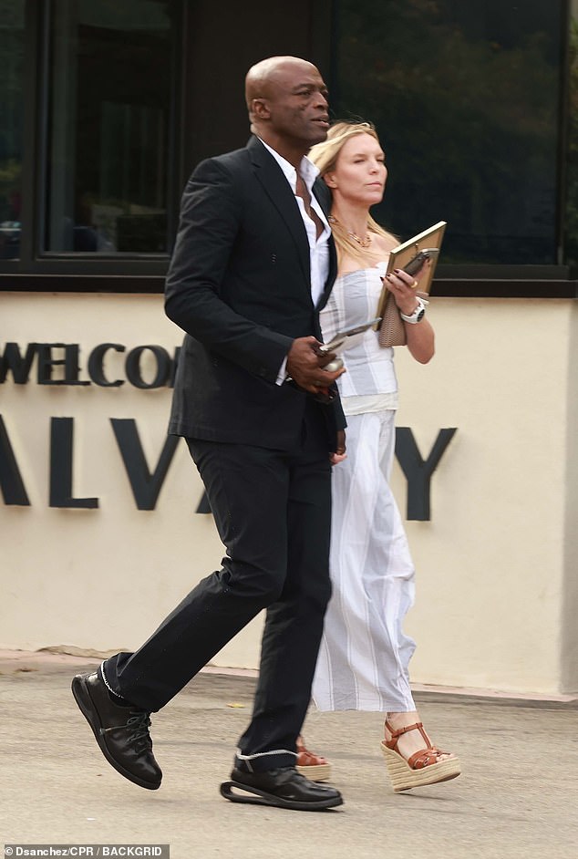 Seal was accompanied by his assistant-turned-girlfriend Laura Strayer