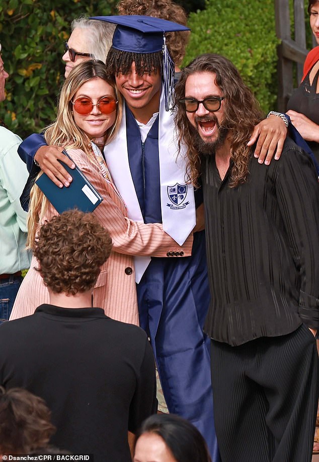 Heidi Klum and Seal reunite: Former couple both attend their son Henry’s high school graduation with new partners – 10 years after they divorced