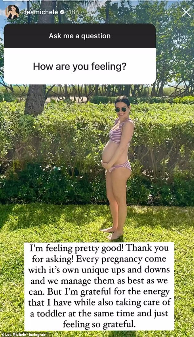 When asked during a Q&A on Instagram Stories over the weekend, the 37-year-old actress revealed that her first-born is looking forward to having a brother or sister.