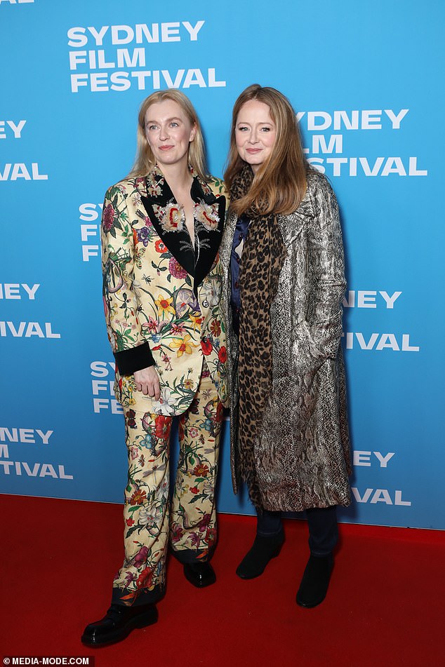 Gracie, 37 (left), has been documenting her father's life since his diagnosis, most recently celebrating the premiere of her documentary, Revealed: Otto by Otto, on Saturday. Pictured with sister Miranda Otto (right)