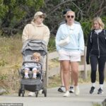 Rebel Wilson sports sweats for Lake Hollywood stroll with fiancée Ramona Agruma and daughter Royce