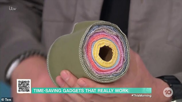 During Monday's episode, the cast watched a clip from the British program This Morning, which showed the presenters a roll of reusable toilet paper.