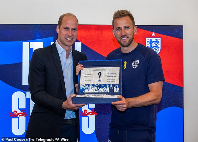 Prince William will make a presentation to England captain Harry Kane at St George's Park today