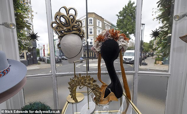 Jess Collett's window display offers passers-by a peek of her current collection