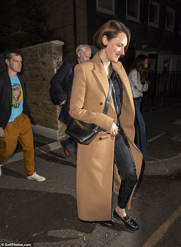 While Phoebe arrived with Stella, she left with her Fleabag co star Andrew Scott and partner Martin McDonagh in a black taxi