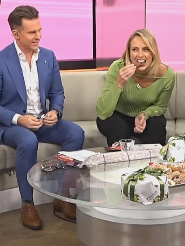 Today Extra hosts Sylvia Jeffreys and Richard Wilkins shock viewers by eating ‘illegal’ food combo