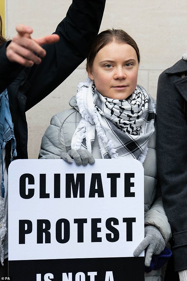 Greta Thunberg shot to fame globally for her campaign to protect the environment (Pictured above attending Westminster Magistrates in London for a haring after being charged with a public disorder offence for a protest). Could Grace be the Greta Thunberg of food additives?