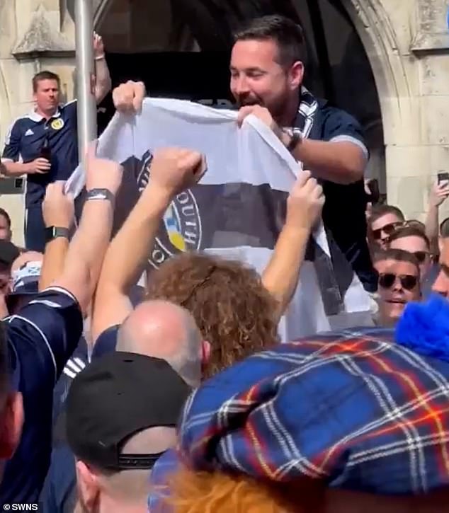 Martin Compston parties with the Tartan Army in Munich as Scotland fans count down to their Euro 2024 opener against Germany