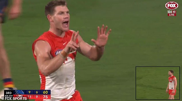 Swans star Taylor Adams’ cheeky taunt of former teammate sees him flattened and divides footy fans
