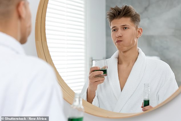 The scientists found that two species of bacteria - Fusobacterium nucleatum and Streptococcus anginosus - which are both linked to cancer, were found in higher amounts in the mouth after daily use (stock image)