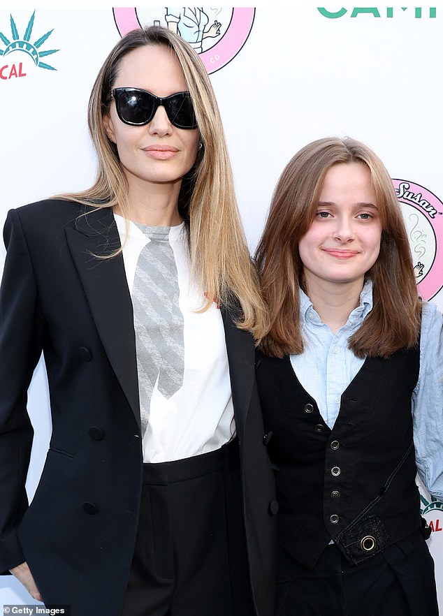 According to People, the former couple's daughter was listed as Vivienne Jolie in the literature, instead of Vivienne Jolie-Pitt. It's unknown if she has legally changed her name; seen with mother Angelina in May in L.A.