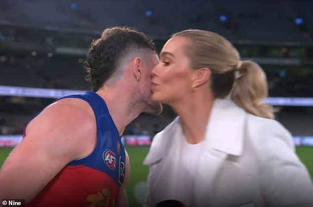 Who is Lachie Neale’s glamorous wife Julie and how she stole the show at the Brownlow medal in THAT dress – as she weighs in after AFL star was slammed for ‘inappropriate’ kiss with presenter