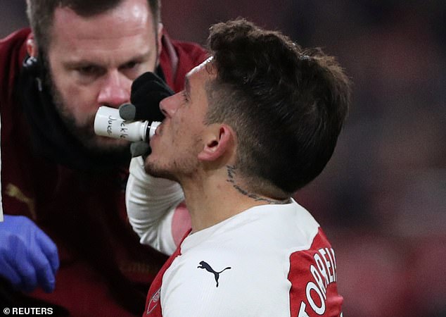 Former Arsenal star Lucas Torreira drank pickle juice during his team's win over Chelsea in 2019