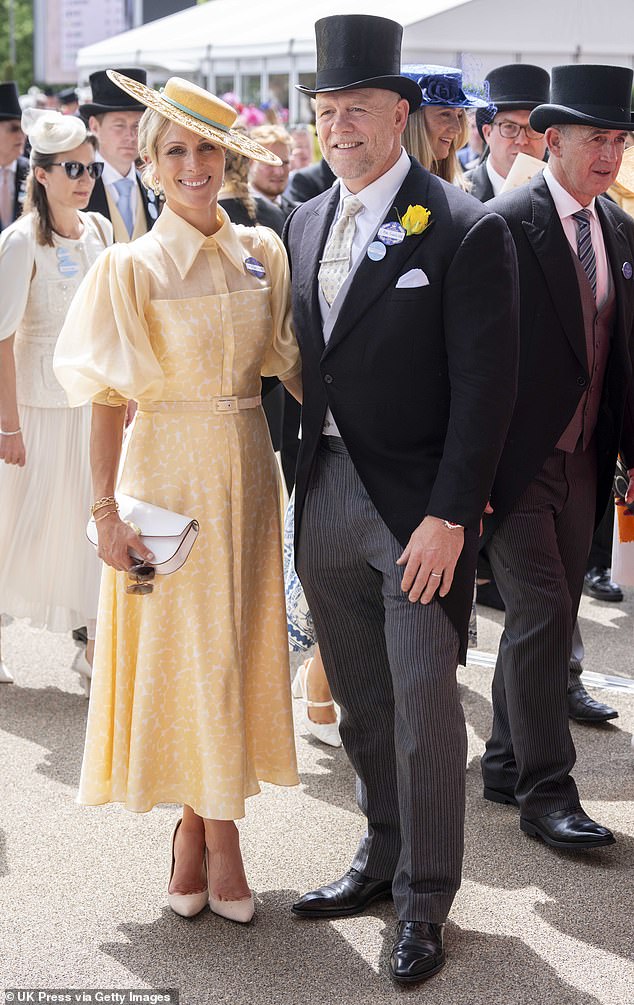 Zara Tindall wore the Sovereign Aphrodite 220 clutch bag with a yellow dress