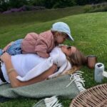 Rosie Huntington-Whiteley shares rare snaps with fiancé Jason Statham and their children as she brands the family ‘bumpkins’ amid lavish countryside getaway with personal helicopter