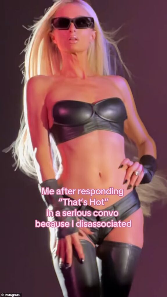 Paris Hilton, 43, looks like an edgy video vixen in skimpy black vinyl outfit as she teases upcoming single I’m Free