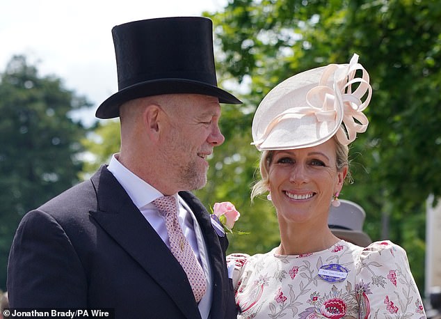 Mike and Zara couldn't help but be all smiles as they attended day two of Royal Ascot