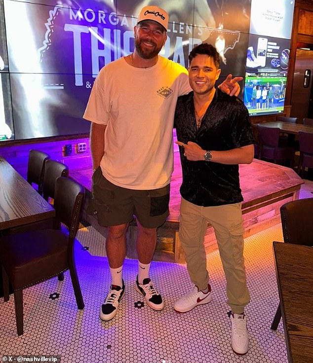Kelce was spotted at Morgan Wallen's 'This Bar and Tennessee Kitchen' in Nashville earlier this week