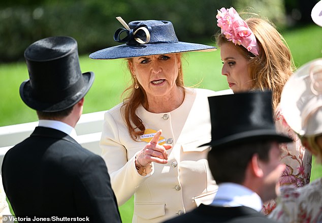 The Duchess of York was seen chatting to her daughter Princess Beatrice at the event