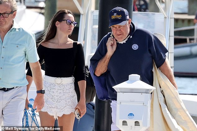 Hudson and Belichick were also spotted boarding a boat in Nantucket earlier this week