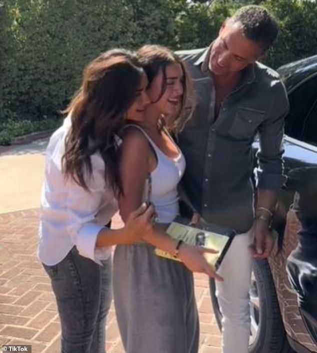 Kyle Richards and Mauricio Umansky reunite to surprise daughter Portia, 16, with brand new Porsche Macan that has starting price of $62,900