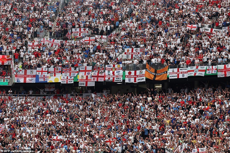 Tens of thousands of England fans all rushed to Frankfurt Arena on Thursday for England's second group game