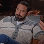 Ben Affleck is pensive while leaving his office after ‘moving his things out’ of $60M mansion he shared with Jennifer Lopez as she smiles in new video