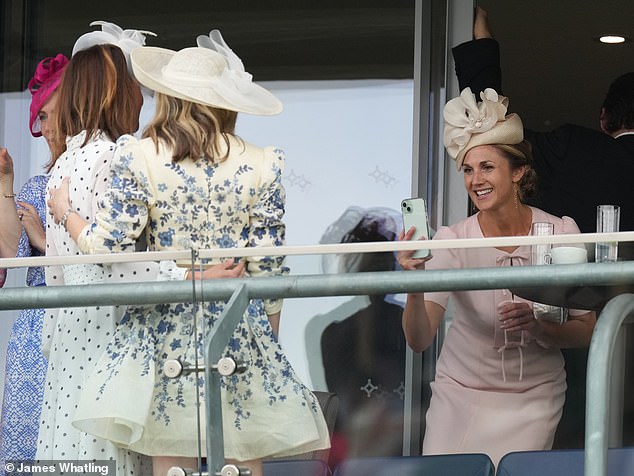 Peter's girlfriend also snapped photos of other guests as she enjoyed the outing on day four of the Royal Ascot