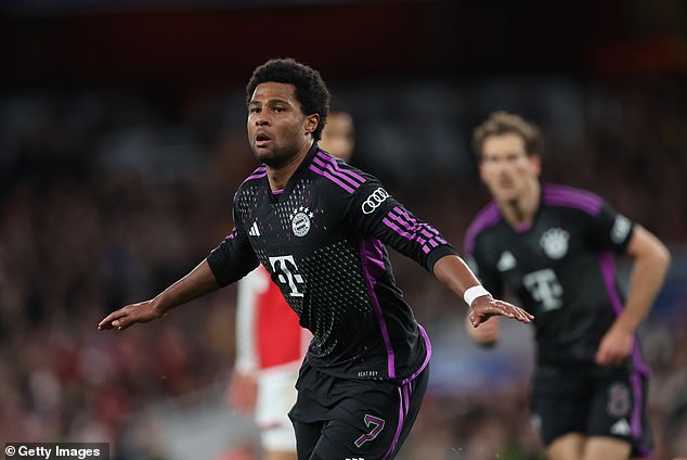 Meanwhile, injury-hit Serge Gnabry could see limited playing time
