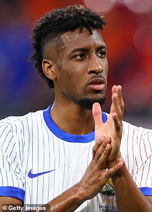 Kingsley Coman (pictured), Sane and Gnabry may have to struggle to find a place in the team