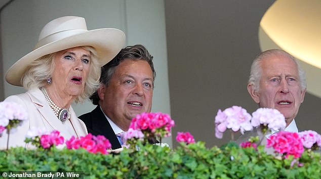 Queen Camilla and King Charles look tense as they watch horse racing on day five of Royal Ascot