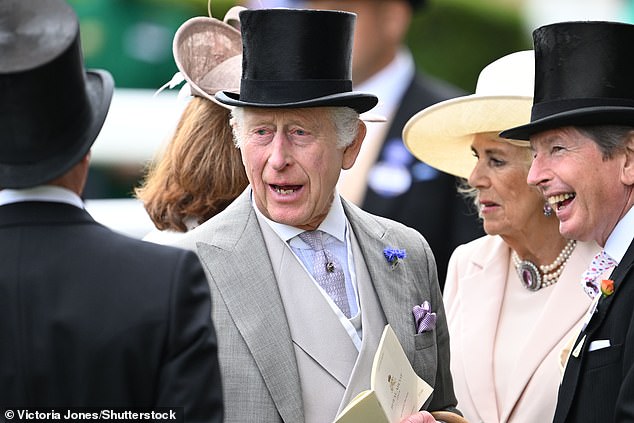 The King has attended four of the five days of Royal Ascot, missing only one day due to cancer treatment