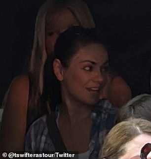 Mila Kunis in the crowds ahead of Taylor Swift's second Wembley show