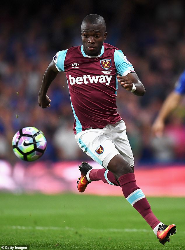 The former West Ham striker played for the club from 2014-17 and scored eight league goals