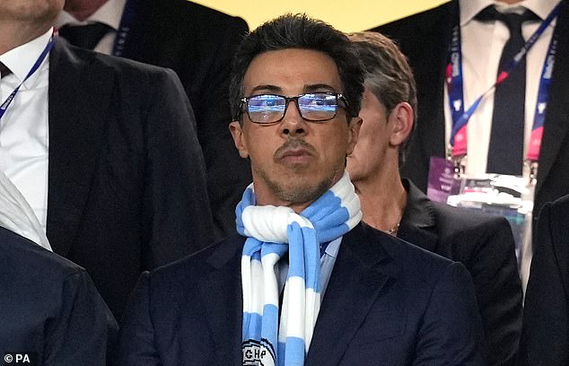 City have been accused of concealing payments received through third parties by showing them as sponsorship revenue - a blatant breach of FFP (Picture: owner Sheikh Mansour)