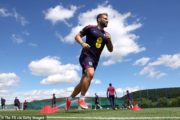 Shaw had earlier been training alone during England's Euro camp in Germany