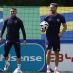 Luke Shaw is BACK as all 26 members of Gareth Southgate’s England squad train together on the eve of their Euro 2024 Group C clash with Slovenia