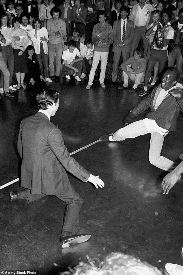 Charles attempted to breakdance during a visit to Middleton-on-Sea in 1985